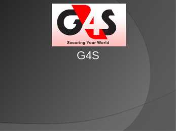Presentatsioon suurfirmast G4S-inglise keeles