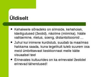 Kehakeel - meie tsivilisatsiooni unustatud keel #2