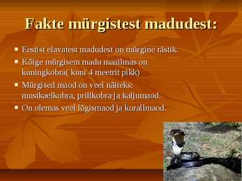 Mürgised maod #3