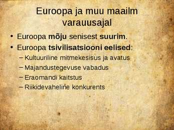 Euroopa varauusaja algul #45