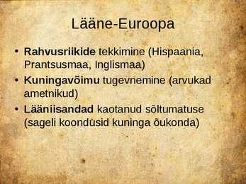 Euroopa varauusaja algul #6