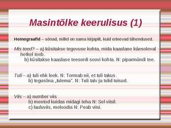 Masintõlge #11