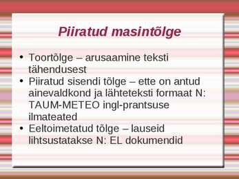 Masintõlge #3