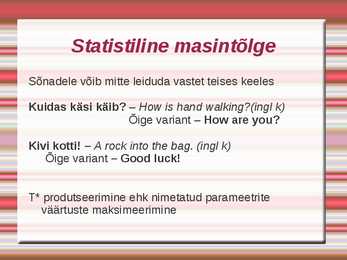 Masintõlge #4
