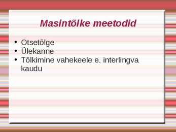 Masintõlge #5