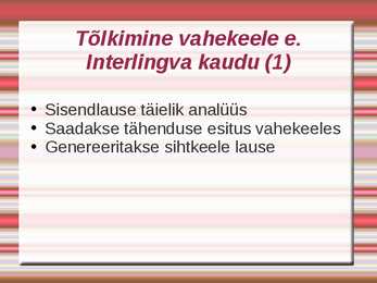 Masintõlge #9