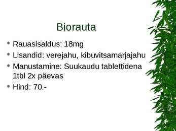 Apteegivõrgus saada olevad rauapreparaadid #19