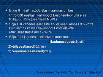 Eestlased maailmas #2
