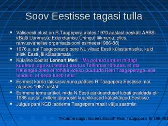 Eestlased maailmas #13