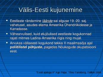 Eestlased maailmas #4