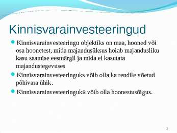 Põhivara arvestus #2