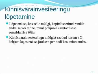 Põhivara arvestus #13