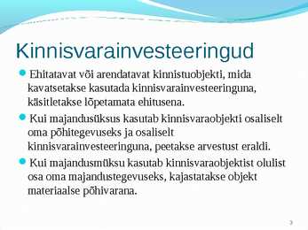 Põhivara arvestus #3