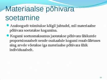 Põhivara arvestus #23