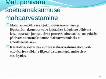 Põhivara arvestus #25