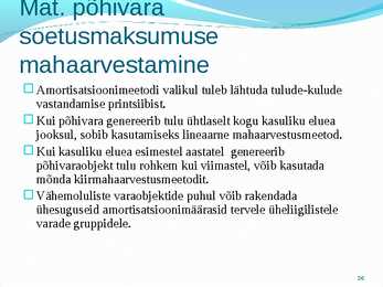 Põhivara arvestus #26