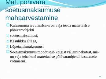 Põhivara arvestus #27