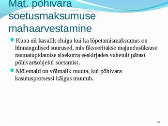 Põhivara arvestus #30