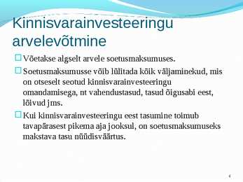 Põhivara arvestus #4
