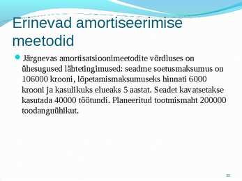 Põhivara arvestus #32