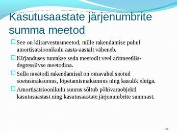 Põhivara arvestus #38