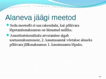 Põhivara arvestus #40