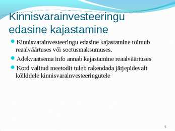 Põhivara arvestus #5