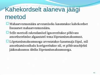 Põhivara arvestus #41