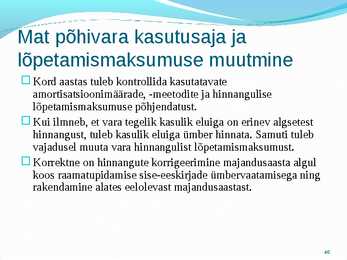 Põhivara arvestus #46