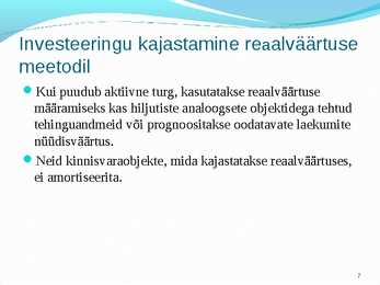 Põhivara arvestus #7