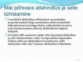 Põhivara arvestus #61