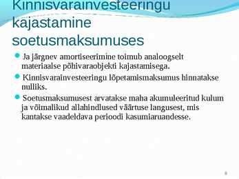 Põhivara arvestus #8