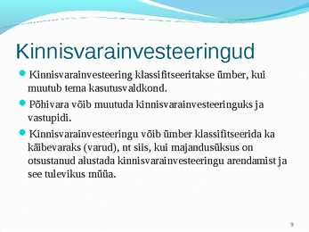 Põhivara arvestus #9