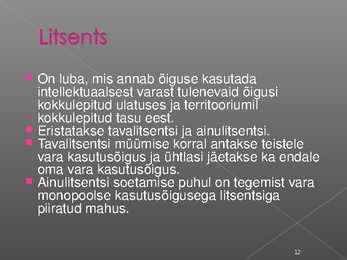 Immateriaalse põhivara arvestus #12