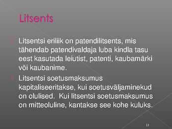 Immateriaalse põhivara arvestus #13