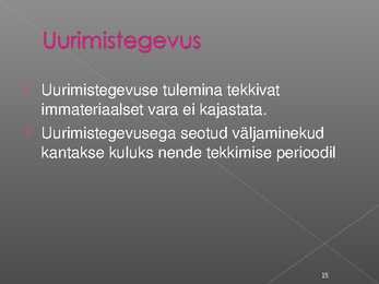 Immateriaalse põhivara arvestus #15