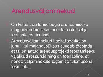 Immateriaalse põhivara arvestus #16