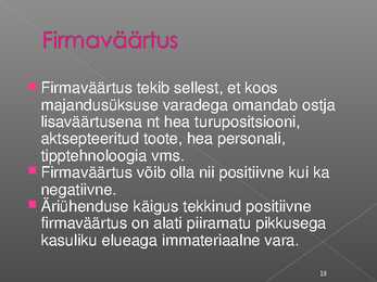 Immateriaalse põhivara arvestus #19