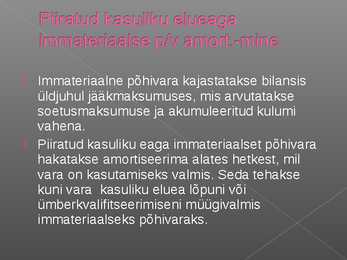 Immateriaalse põhivara arvestus #25