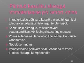 Immateriaalse põhivara arvestus #26