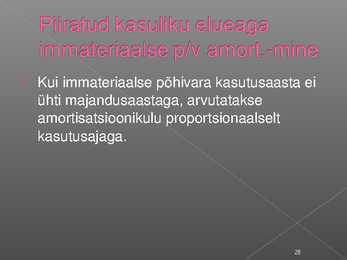 Immateriaalse põhivara arvestus #28