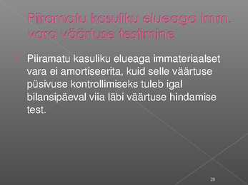 Immateriaalse põhivara arvestus #29