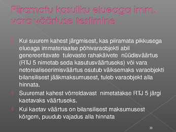 Immateriaalse põhivara arvestus #30