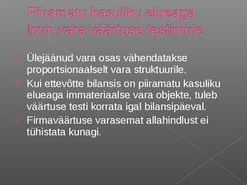 Immateriaalse põhivara arvestus #37