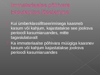 Immateriaalse põhivara arvestus #40