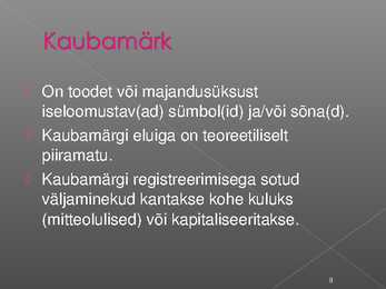 Immateriaalse põhivara arvestus #9