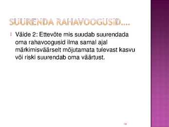 Rahavoogude prognoosimine #19