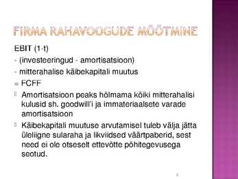 Rahavoogude prognoosimine #3