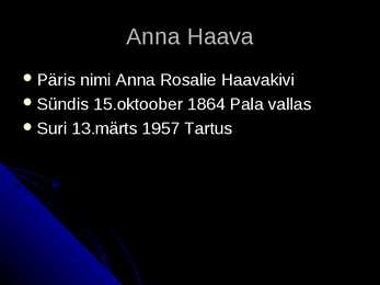 Anna Haava #2