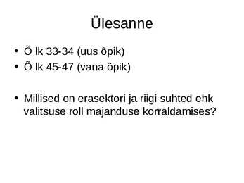 Avalik sektor ja erasektor #18